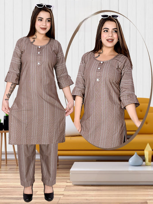 Urban Chic Brown Co-ord Set – Smart, Stylish & Comfortable